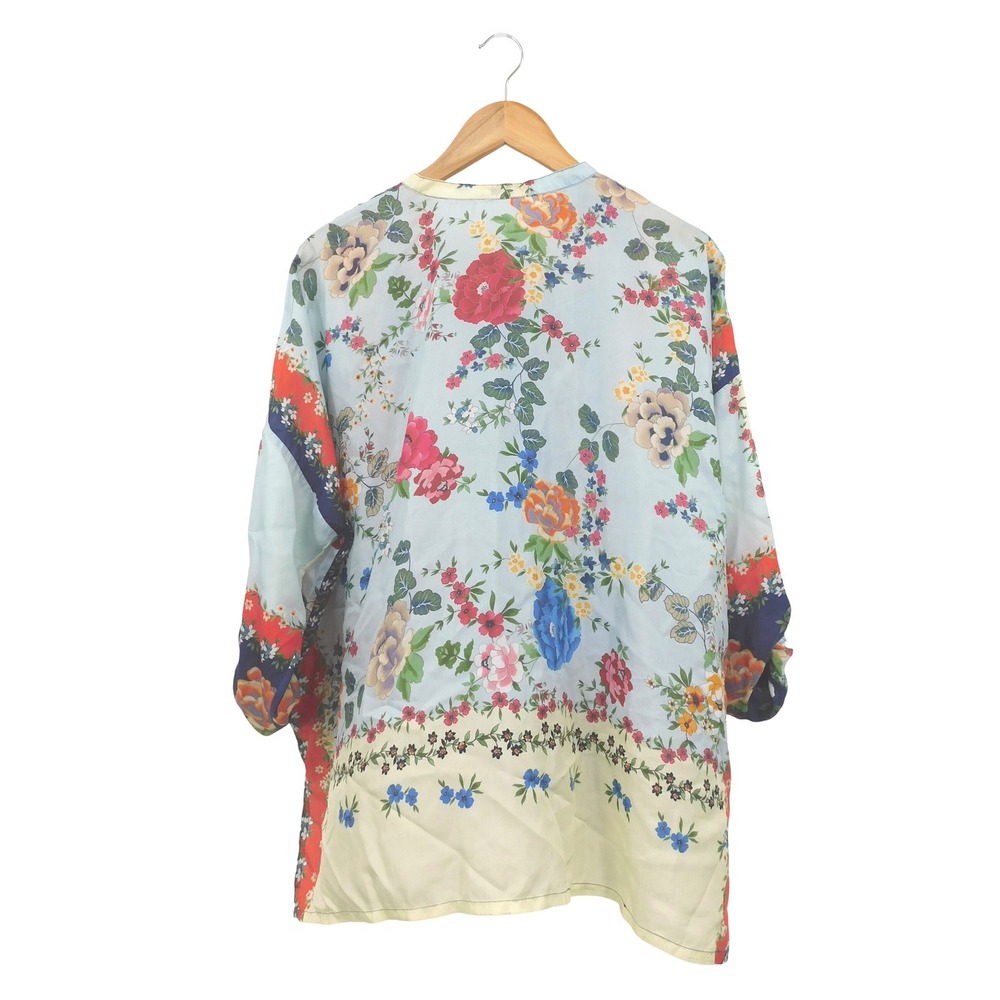 Johnny Was Kallipoe Button Up Floral Print Blouse Size M Silk‎ Bohemian - Picture 2 of 6